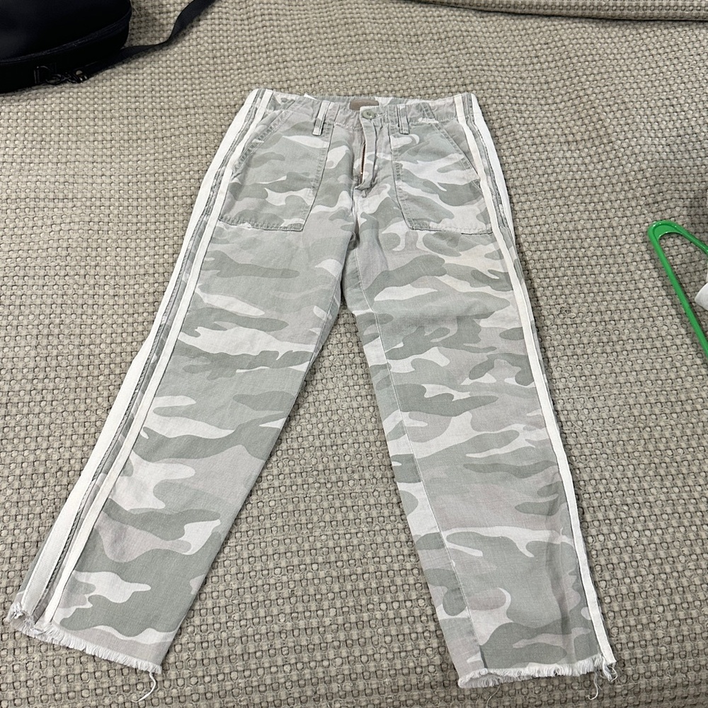 Mother Camouflage Cargo Pants with Side Stripes